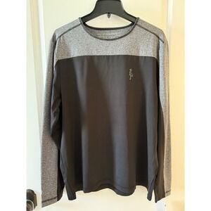 Tailorbyrd Sport Mens M Black Gray Crew Neck Long‎ Sleeve Lt Sweatshirt Pullover